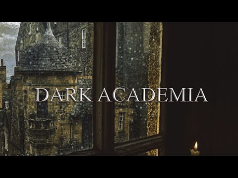 Rainy Window ◈ Dark Academia Aesthetic Ambience ◈ University Dorm View ◈ Thundestorm & Soft Music