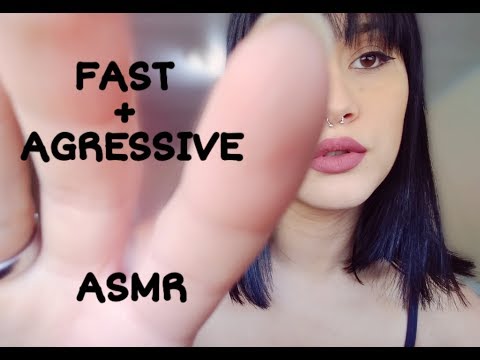 ASMR - FAST✓ AND AGGRESSIVE✓ HAND MOVIMENTS ✓ + MOUTH SOUNDS ✓ + EAR EATING ✓