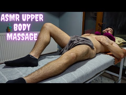 ASMR MAN MASSAGE THAT RELAXES YOUR BRAIN, SOUL AND YOU (WATCH WITH HEADPHONES)-Chest,leg,abdomen,arm
