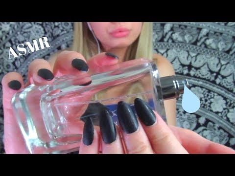 ASMR | Glass Tapping | Perfume Bottles & Liquid Sounds