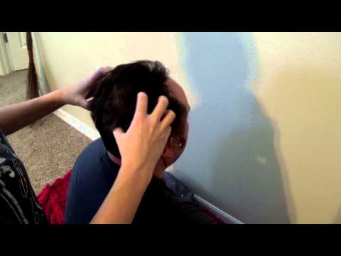 ASMR 3D *ear to ear whisper* men's scalp massage/back scratching/hair brushing