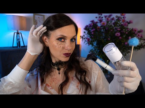 ASMR Vampire doctor roleplay Ear to ear Ear cleaning