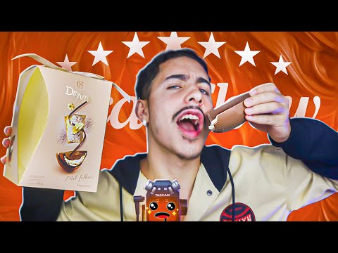 ASMR COMENDO O OVO DE PÁSCOA DA CACAU SHOW QUE VIRALIZOU NO TIKTOK