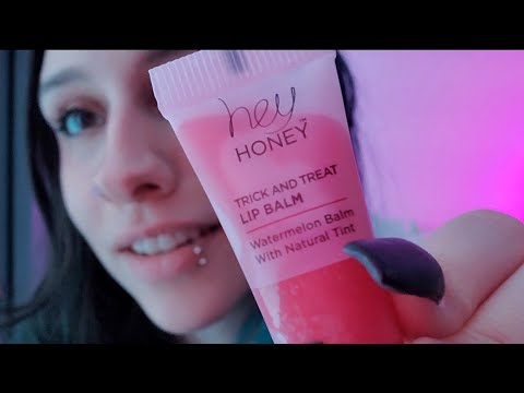 ASMR Ipsy Bag Opening | whispering, tapping, scratching, rain sounds