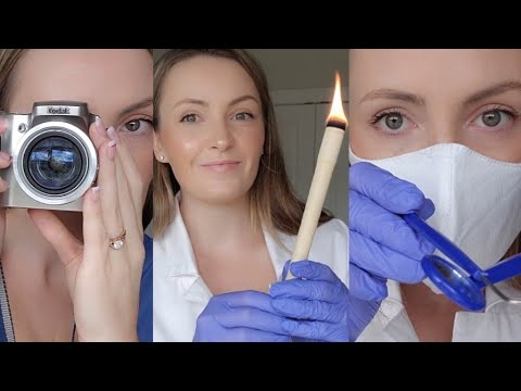 ASMR 10 Roleplays in 30 Minutes | Cranial Nerve Exam, Eye & Ear Exam, Dentist, Lice, Haircut, Tailor