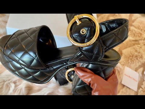 ASMR Unboxing See by Chloé Jodie Quilted Leather Platform Sandals (looped so you don’t have to)