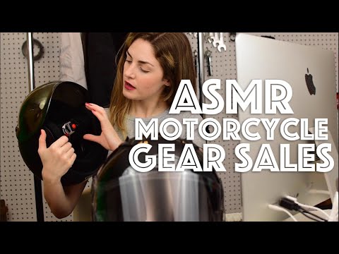 ASMR | Motorcycle Gear Fitting and Sales (ft. typing sounds)