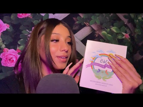 ASMR| ✨Negative energy plucking + positive affirmations✨(book tapping, whispers, snipping..)