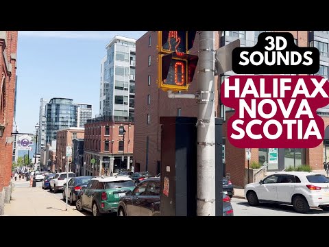 Halifax Nova Scotia Canada Visual ASMR & Nature Sounds | USE HEADPHONES Street Crowd Sounds 3D Audio