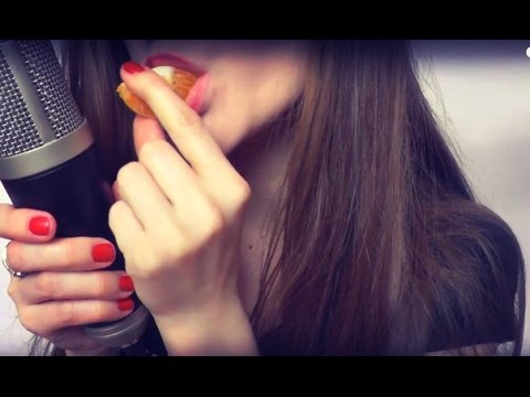 Russian ASMR eating, triggers, whisper, mouth sounds, champ, kissing—EAT FRUITS—Julia ASMR