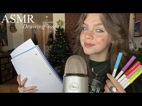 ASMR Drawing Your Portrait (Marker & Paper Sounds)