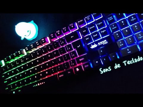 ASMR - Sons de digitação no teclado semi-mecânico + luzes relaxantes