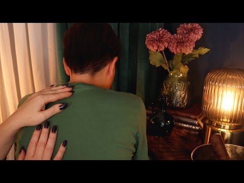 ASMR Back Scratch 🌟 Fabric Sounds, Soft Speaking & Hair Sounds