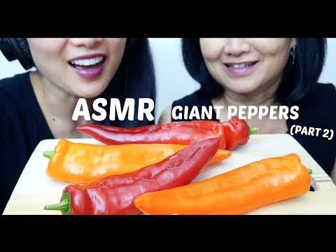 ASMR Giant Sweet Peppers Part 2 (EXTREME CRISPY CRUNCHY EATING SOUNDS) NO TALKING | SAS-ASMR