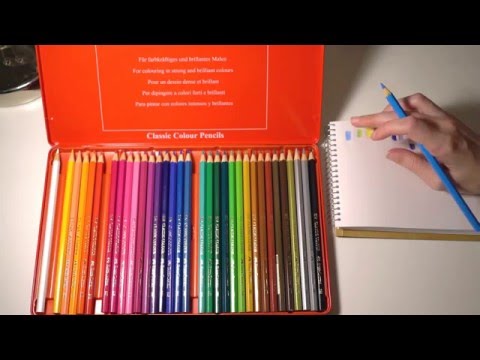ASMR Testing Art Materials - Faber-Castell Classic Coloured Pencils - With Whispering