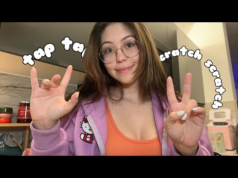 ASMR In Your Face Camera Tapping, Scratching, and Hand Sounds (fast unpredictable triggers)