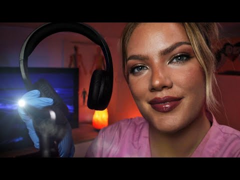 ASMR Hearing Test, but You CAN Close Your Eyes | Otoscope Ear Inspection, Binaural Audio