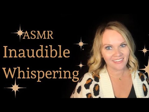 ASMR Inaudible Whispering + Fluffy Mic Brushing