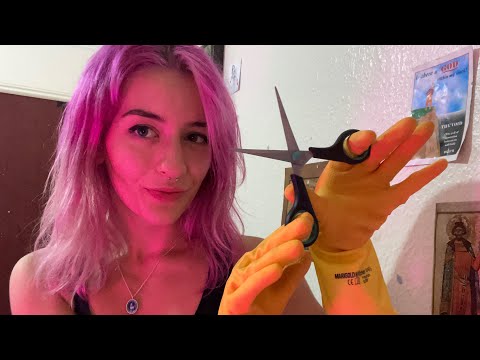 ASMR unpredictable personal attention & chaotic haircut [IN ALBANIAN language 🇦🇱 ]