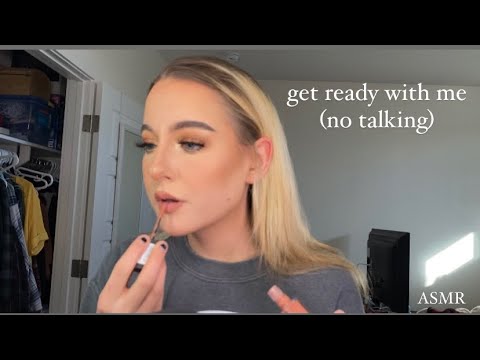 ASMR | grwm neutral  glam (no talking)