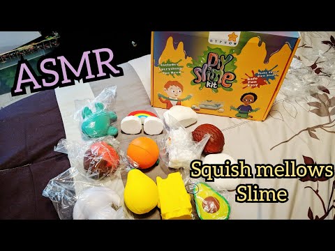 ASMR slime and squishies unboxing