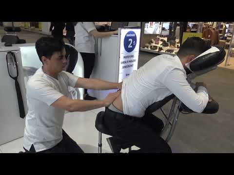 ASMR professional physiotherapy chair massage + foot, back, arm, leg, neck, face, sleep massage