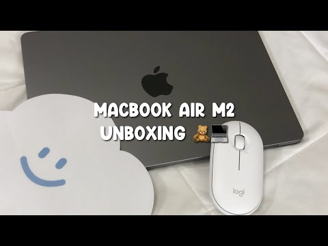 ASMR | macbook air m2 & accessories unboxing 📦 2022 🧸💻 *aesthetic* #asmr #unboxing #macbookairm2