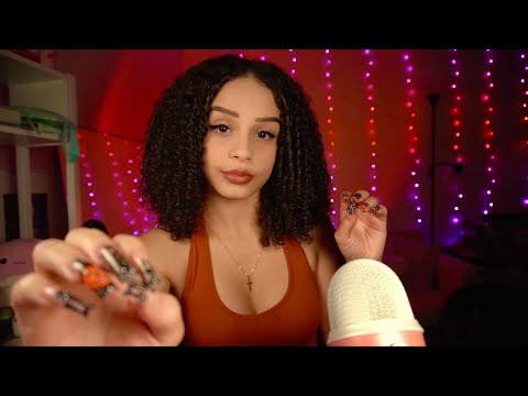 ASMR Whisper Ramble w/ Skin Rubbing, Nail Sounds, Hand Sounds, Hand Movements, Collarbone Tapping +