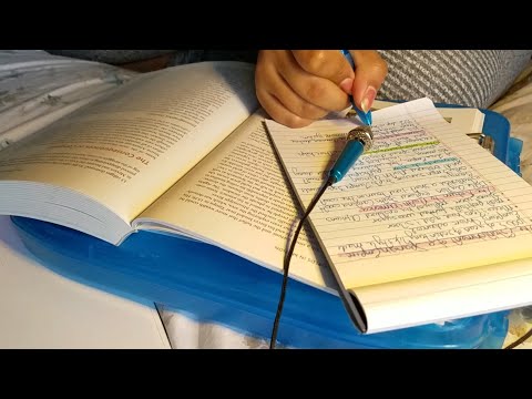 the sounds of studying! asmr (writing & reading & paper sounds)