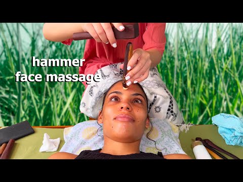 ASMR: Relaxing Hammer TOK SEN Facial Massage to Sleep Better!