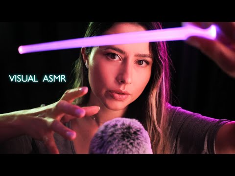 100% VISUAL ASMR ✨ triggers around the mic, hand movements, light triggers, tracing, mouth sounds, +