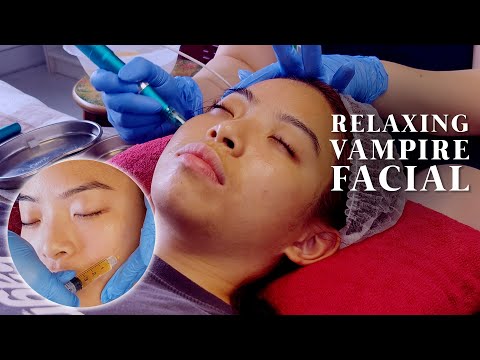 Relaxing Facial Treatment 🧖🏻‍♀️ PRP Micro-needling Vampire Facial 🧛 Full Treatment, NO Pain/Blood!