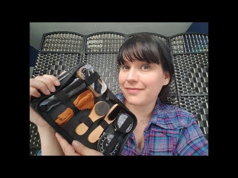 Asmr - This Shoe Cleaning Kit will give you Tingles! Brushing camera / Tapping / Ramble!