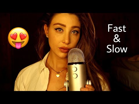 ASMR FAST AND SLOW MOUTH SOUNDS WITH AGGRESSIVE TAPPING