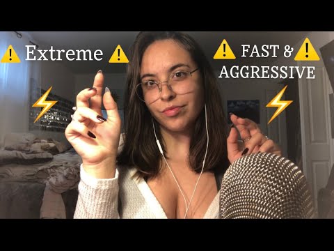 EXTREMELY FAST AND AGGRESSIVE ASMR (no talking)