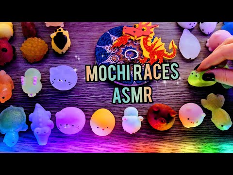 ASMR MOCHI RACES (Tingly Sounds and Squishy Races Across the Keyboard)
