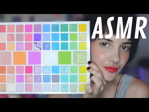 ASMR FRANÇAIS | ⭐️ ma collection de palettes maquillage (p2) (chuchotement, tapping, hand movement)