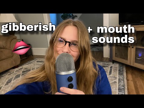 ASMR Gibberish (unintelligible whispering + mouth sounds)