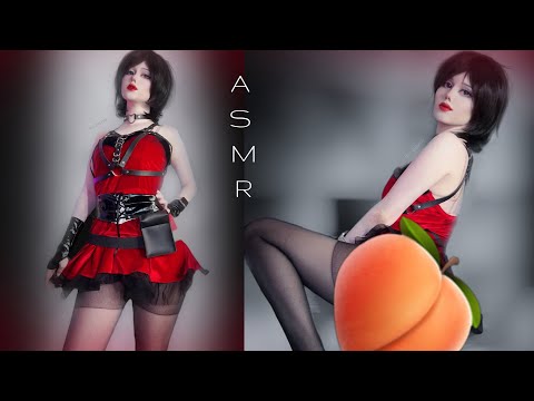 ♡ ASMR Red Dress Scratching / Ada Wong Cosplay | Resident Evil