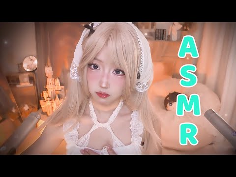 ASMR Maid Cosplay Help You Relax ( Ear Licking & Blowing )