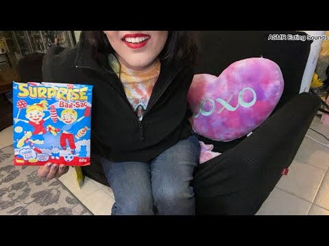 ASMR Mouth Sounds🍬 + eating surprise bag candies tapping , crinkles whispers 🐱