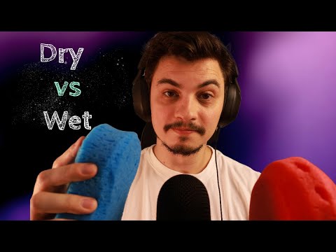 ASMR 😴: Dry vs. Wet Sponge - You Decide who tingle your Senses
