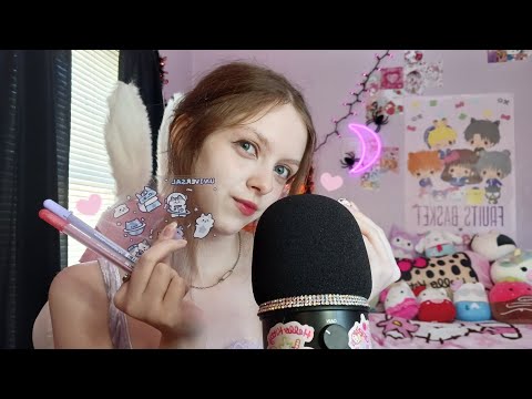 ASMR decorating your face with stickers, charms, etc. ♡ (personal attention)