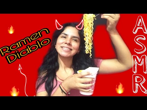 ASMR español| COMIENDO EL RAMEN MÁS PICOSO DEL MUNDO| EatingSounds| ANI ASMR