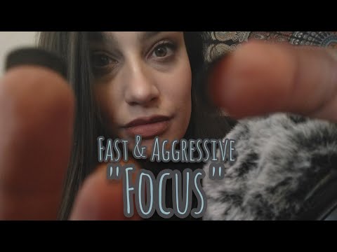 Fast & Aggressive ASMR "Focus" Trigger w/ Hand Movements, Hand Sounds + More