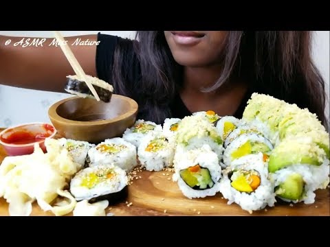 ASMR Sushi Rolls /BIG BITES/ Eating Sounds/No Talking