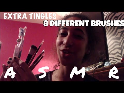 Brushing For Tingles With 8 DIFFERENT Brushes || ASMR