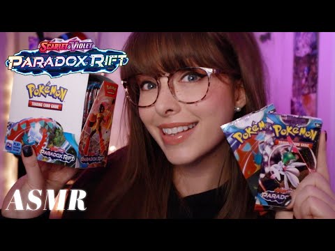 ASMR 🌌 Paradox Rift Pokemon TCG Booster Box Break!~ Whispers, Card Tapping & Pack Crinkles!