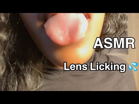 ASMR | Up Close Lens Licking W/Layered Mouth Sounds Part 2