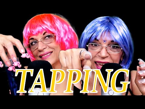 ASMR TAPPING RAPIDO Y LENTO 👩 👩‍🦰 GEMELAS/FAST AND SLOW TAPPING👩 👩‍🦰/TWINS [NO TALKING]